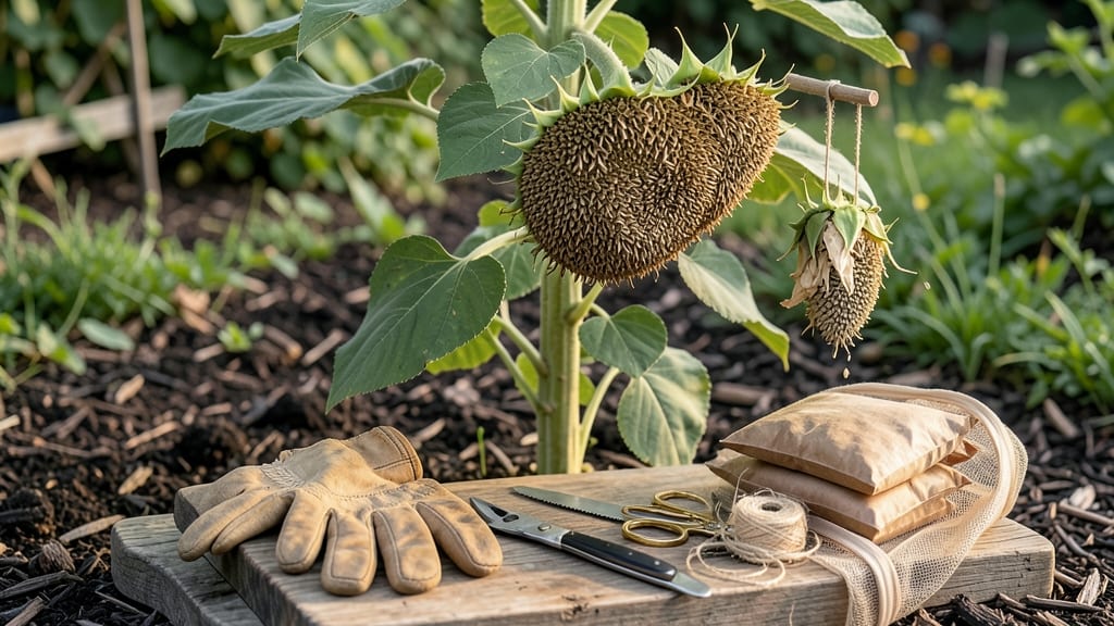 When to Harvest Sunflower Seeds: Back-of-Head Test & Color-Coded Stages