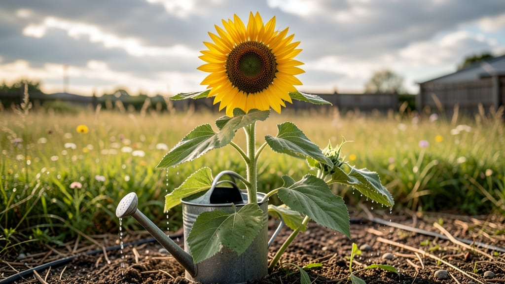 Watering Sunflower Plants: Deep-Soil Techniques for Towering Growth
